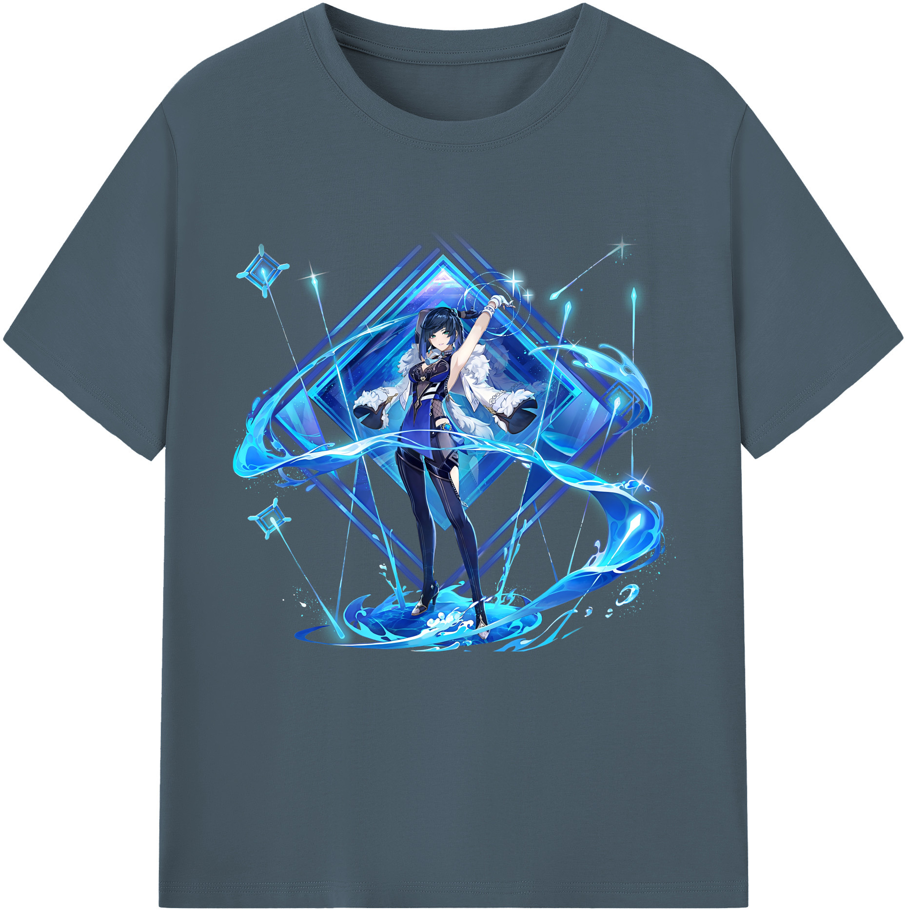 げんし神 夜兰 やらん genshin Yaran 綿100％半袖Tシャツ（フロントプリント）